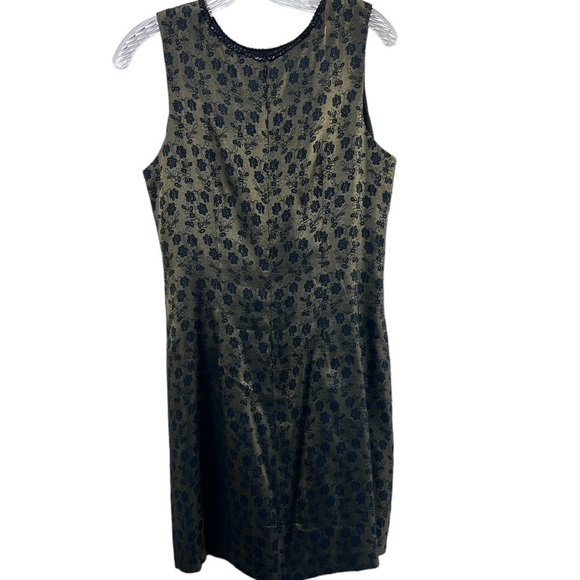 Vintage Shimmer Whimsigoth Floral Sleeveless Fairy Sheath Dress Y2K Tradwife 12 - Picture 8 of 13